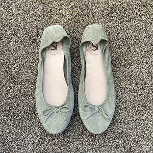 Si Genuine Leather Flats - Green 38
